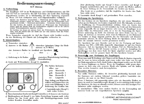 12P; Lorenz; Berlin, (ID = 185818) Radio