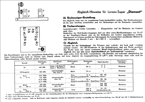 Diamant I ; Lorenz; Berlin, (ID = 539300) Radio