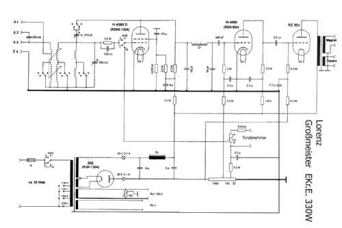 Grossmeister EKrE330W; Lorenz; Berlin, (ID = 1612458) Radio