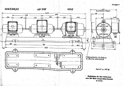 200 W Langwellensender Lo200L35 S 45 244/II; Lorenz; Berlin, (ID = 2984150) Mil Tr