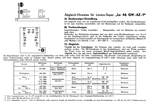 Lo46GW-AZ1; Lorenz; Berlin, (ID = 2269098) Radio