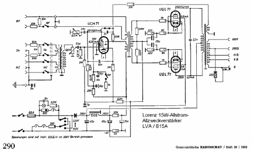 LVA/B 15A ; Lorenz; Berlin, (ID = 240027) Ampl/Mixer