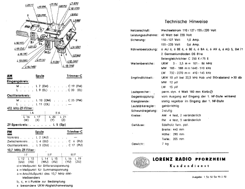 Säntis 52L; Lorenz; Berlin, (ID = 100792) Radio