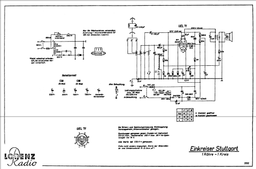 Stuttgart S50 I - ohne Sperrkreis; Lorenz; Berlin, (ID = 425055) Radio