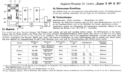 Super S49U21; Lorenz; Berlin, (ID = 2018758) Radio