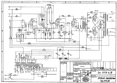 Tonfilmverstärker Tonolor KV20Tr; Lorenz; Berlin, (ID = 258976) Ampl/Mixer