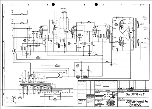 Tonfilmverstärker Tonolor KV20Tr; Lorenz; Berlin, (ID = 258977) Ampl/Mixer