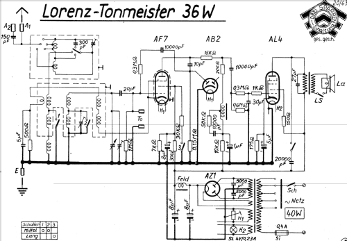 Tonmeister 36W; Lorenz; Berlin, (ID = 1100369) Radio