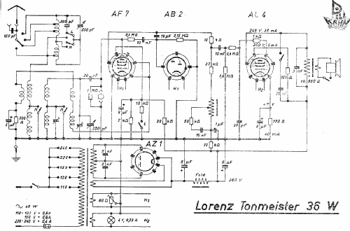 Tonmeister 36W; Lorenz; Berlin, (ID = 2279716) Radio