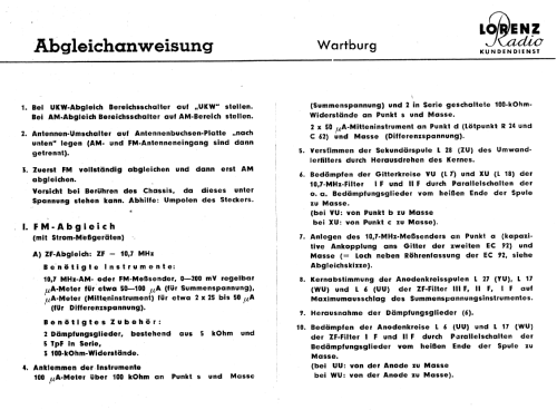 Wartburg ; Lorenz; Berlin, (ID = 620113) Radio