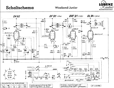 Weekend Junior; Lorenz; Berlin, (ID = 767759) Radio