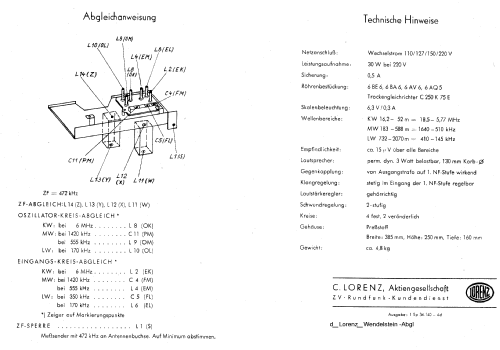 Wendelstein ; Lorenz; Berlin, (ID = 538364) Radio