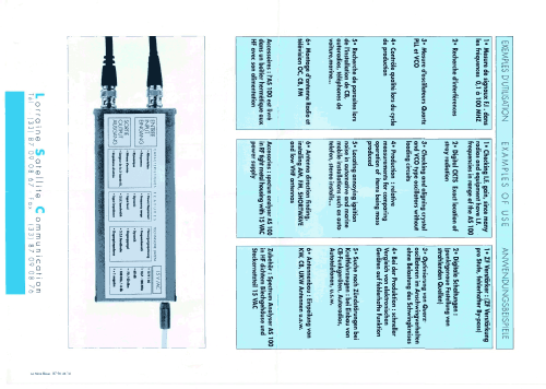 Spectrum Analyzer 100 AS100; LSC - Lorraine (ID = 2229817) Equipment