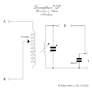 Mod. B = Prim. D ; Lumophon, Bruckner & (ID = 282249) Cristallo