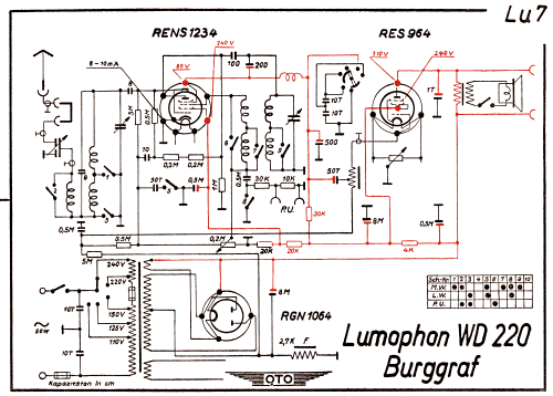 Burggraf W WD220; Lumophon, Bruckner & (ID = 2956136) Radio