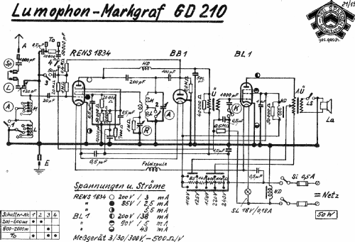 Markgraf GD210; Lumophon, Bruckner & (ID = 1103954) Radio