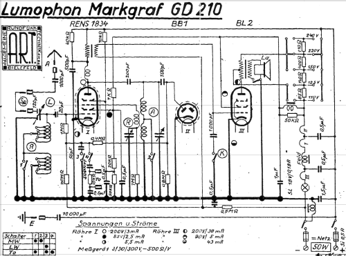 Markgraf GD210; Lumophon, Bruckner & (ID = 1571129) Radio