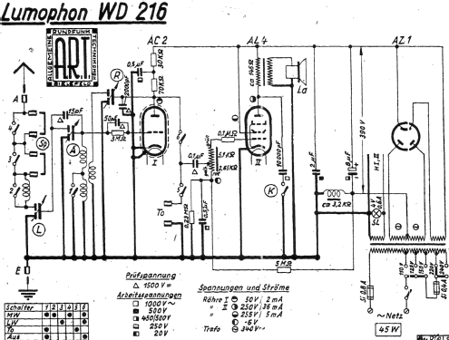 WD216; Lumophon, Bruckner & (ID = 1571142) Radio