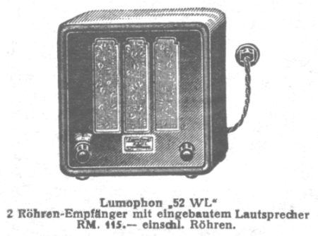 WL52 ; Lumophon, Bruckner & (ID = 88063) Radio