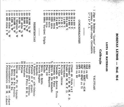 M-6; Lumor, Indústria e (ID = 1927461) Radio