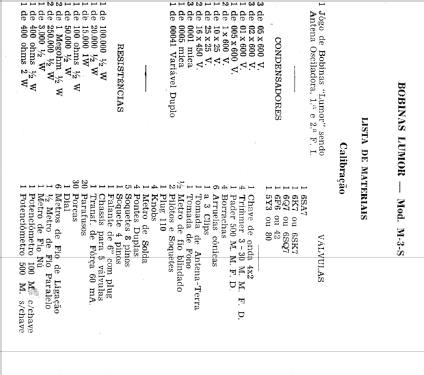 Rádio M-3-S; Lumor, Indústria e (ID = 1927459) Kit