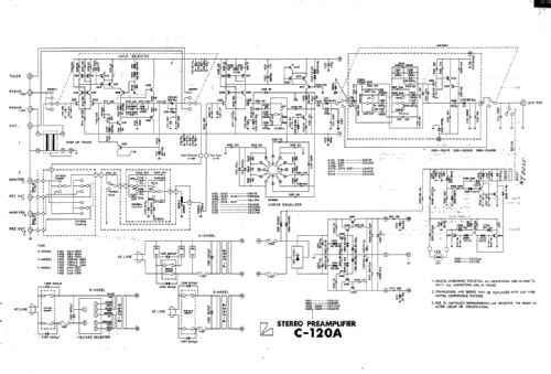 Stereo Preamplifier C-120A; Luxman, Lux Corp.; (ID = 2088460) Verst/Mix