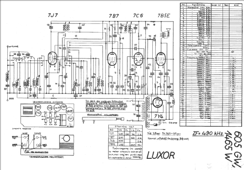 605GW; Luxor Radio AB; (ID = 18553) Radio