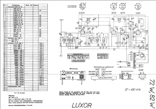 82W; Luxor Radio AB; (ID = 18533) Radio