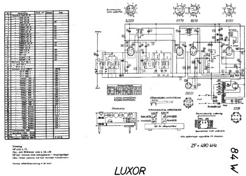 84W; Luxor Radio AB; (ID = 18526) Radio