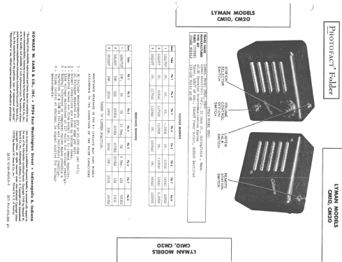 CM20 master station; LYMAN Electronic (ID = 1395374) Diverses