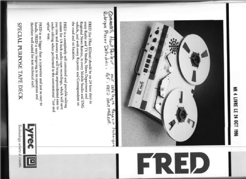 Fred ; Lyrec Manufacturing (ID = 1707447) R-Player