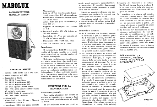 Mabolux RMB304; Mabo - Mabolux, (ID = 792038) Radio