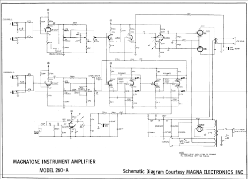 Magnatone 260-A ; Magna Electronics (ID = 715935) Ampl/Mixer