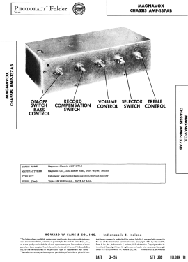 Chassis AMP-137AB; Magnavox Co., (ID = 2763995) Ampl/Mixer