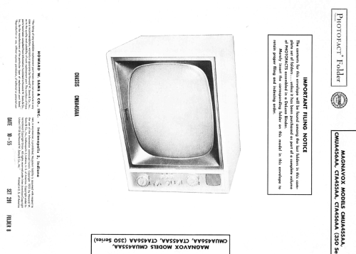 Chassis Ch= CMUA455AA 350 Series; Magnavox Co., (ID = 2641980) Television