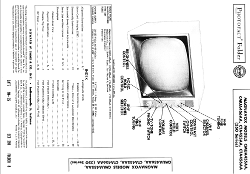 Chassis Ch= CMUA455AA 350 Series; Magnavox Co., (ID = 2641981) Television