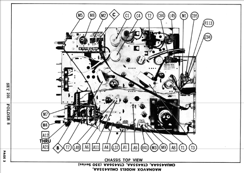 Chassis Ch= CTA455AA 350 Series; Magnavox Co., (ID = 2642036) Television