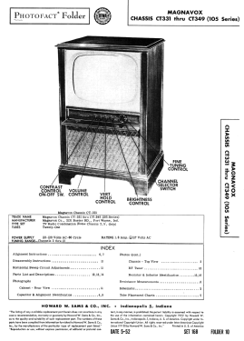 Chassis CT343 ; Magnavox Co., (ID = 3053564) Television