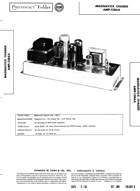 Chassis AMP-138AA; Magnavox Co., (ID = 2748856) Television