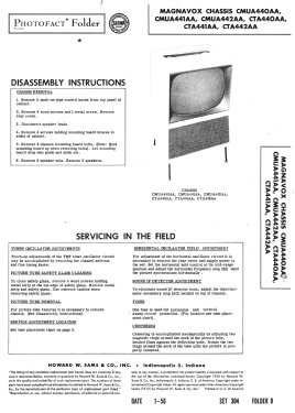 Chassis CMUA440AA; Magnavox Co., (ID = 2711876) Television