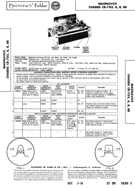 Chassis CR-703A; Magnavox Co., (ID = 2764337) Radio