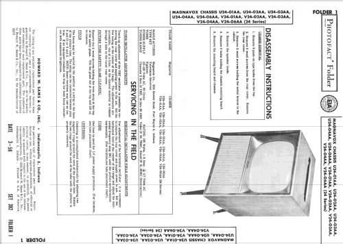 Chassis U24-01AA ; Magnavox Co., (ID = 2555479) Television