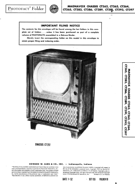 CT264; Magnavox Co., (ID = 3007648) Television