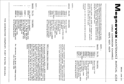 K0570 ; Magnavox Co., (ID = 2619492) Ampl/Mixer