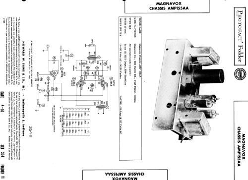 Audio Amplifier Ch= AMP155AA; Magnavox Co., (ID = 1867788) Ampl/Mixer