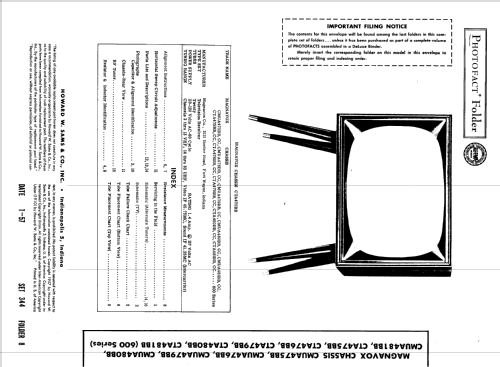 Ch= CMUA475BB 600 series; Magnavox Co., (ID = 1772053) Television