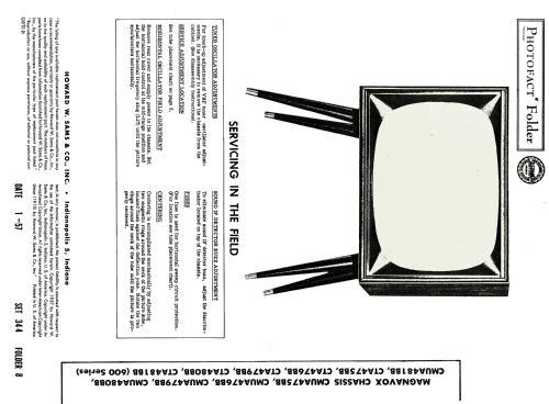 Ch= CMUA480BB 600 series; Magnavox Co., (ID = 1773358) Televisore