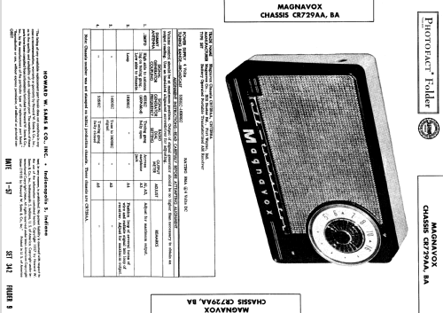 Ch= CR729AA; Magnavox Co., (ID = 530160) Radio