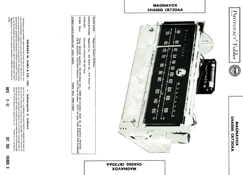 Ch= CR730AA; Magnavox Co., (ID = 1751341) Radio