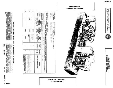 Ch= CR-740AA; Magnavox Co., (ID = 1160634) Radio